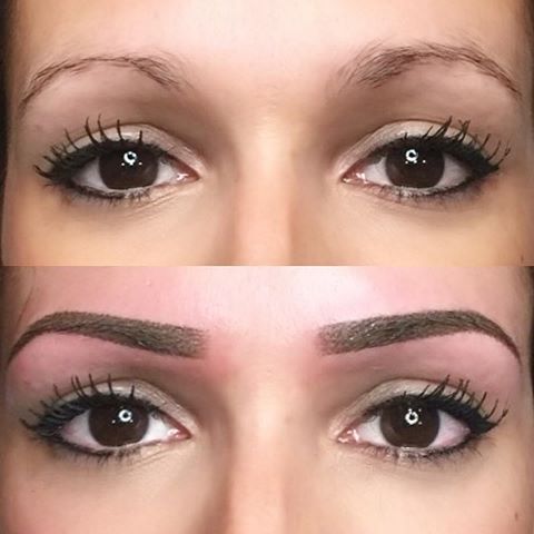 Photos avant apres tatouage sourcils 2