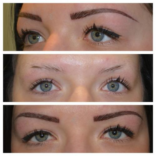 Photos avant apres tatouage sourcils